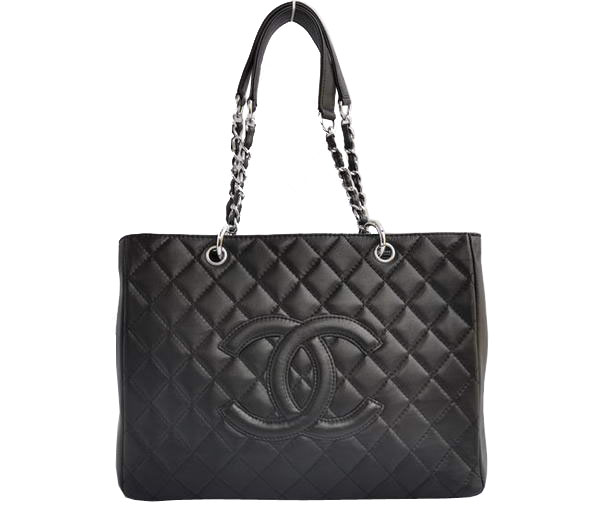 AAA Cheap Chanel Classic CC Shopping Bag A20995 Black Lambskin Silver On Sale